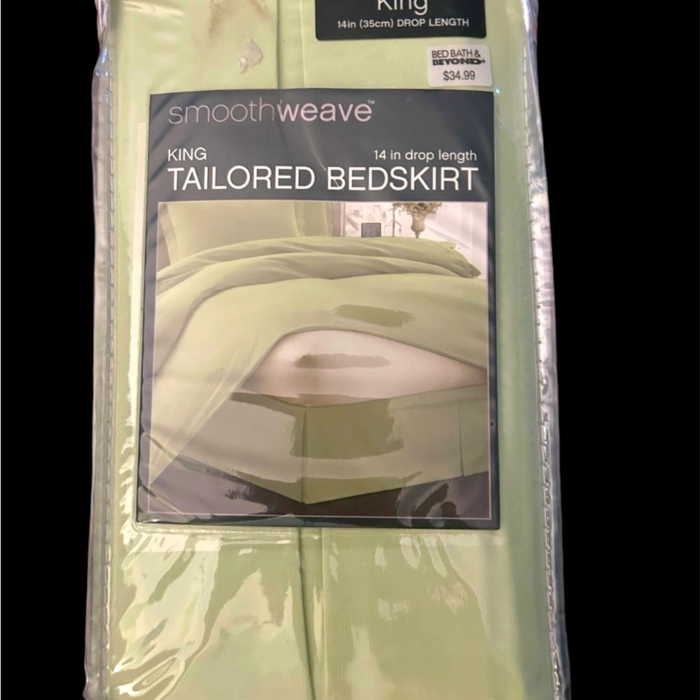 King Size Tailored Bed Skirt 14 Inch Drop Length New